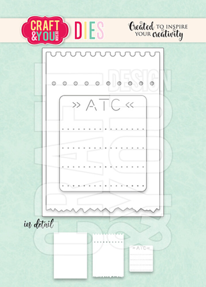 Craft & You Design ATC Ticket Set Dies - zum Schließen ins Bild klicken